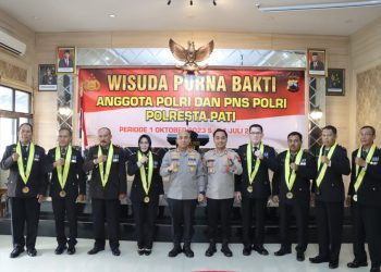 19 Personil Berakhir Tugas, Kapolresta Pati : Wisuda Purna Bhakti