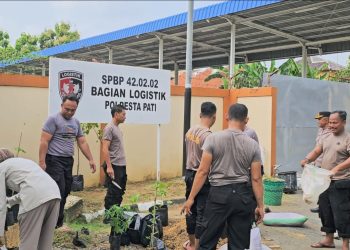 Ketahanan Pangan Nasional, Kini Polresta Pati Tanam 50 Pohon