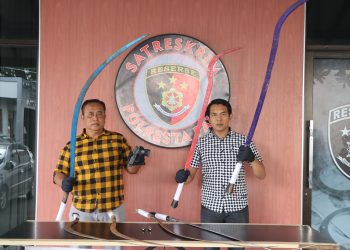 Polisi Amankan Senjata Tajam dan Pistol Replika dari Kelompok Remaja