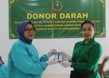 Persit Kodim Pati Sukseskan Donor Darah Bersama PMI