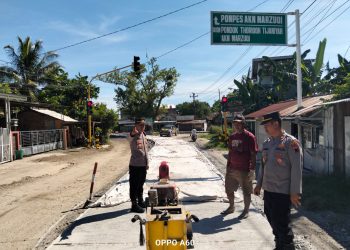 Infrastruktur Dibenahi, Kapolsek Tayu Tegaskan Komitmen Jaga Ketertiban di Lokasi Proyek
