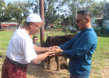 Wujud Kepedulian TNI Dekat Rakyat, Dandim Pati Serahkan 5 Kambing dan 1 Sapi