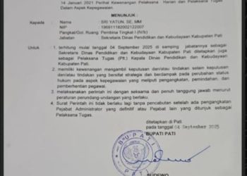 Sriyatun Resmi Jabat Plt Kepala Disdikbud Pati, Publik Bertanya Soal Integritas